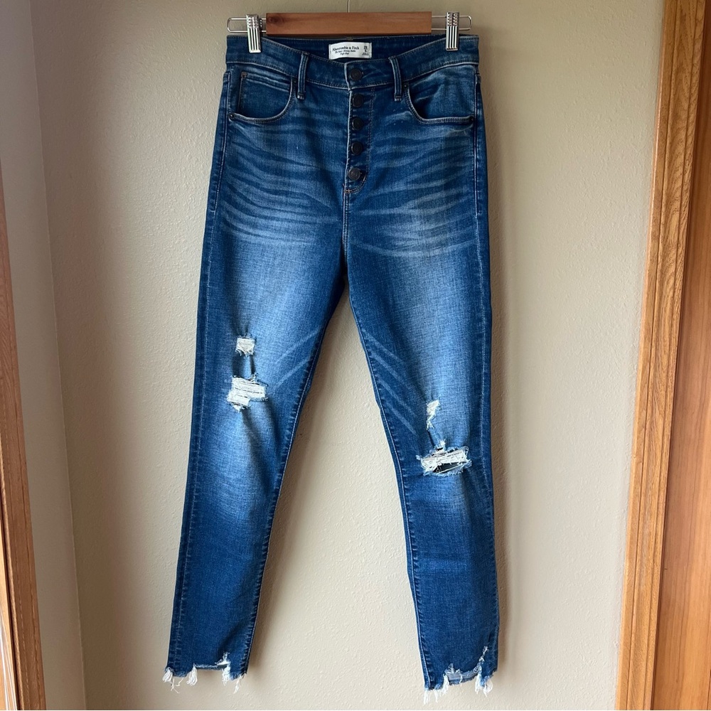 Abercrombie & Fitch The Super Skinny High Rise Ankle Jeans Womens 28/ 6L Stretch